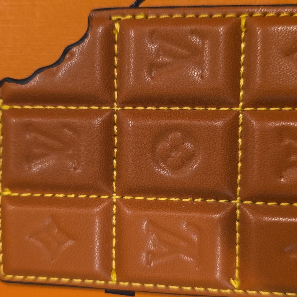 Luxury Brown and Gold Chocolate Bar Keychain - Picture 5 of 8